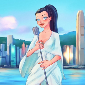 Иллюстрация для певицы Elle Blink