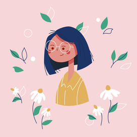 Девочка в цветах 