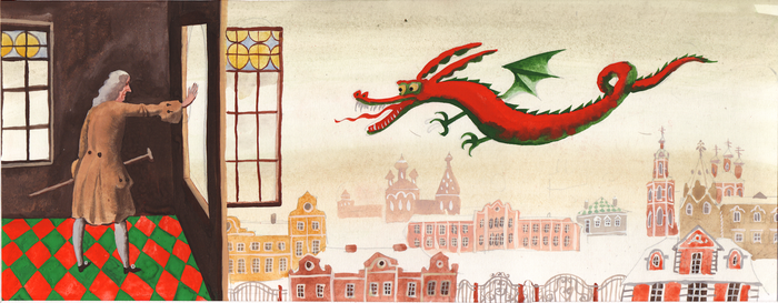 Эскиз к мультфильму Тайна Сухаревой башни