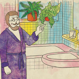 Цветы в ванной