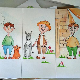 Иллюстрация к сказке "Кот в сапогах" 