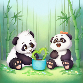 Влюбленные панды