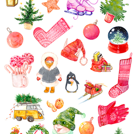 Рождественские стикеры