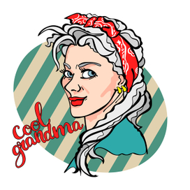 Cool Grandma. Pop Art.