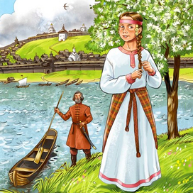 Княгиня Евдокия. Иллюстрация.