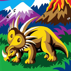 динозавр 1 (рисунок под песок)