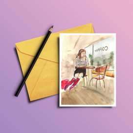 Акварельная открытка