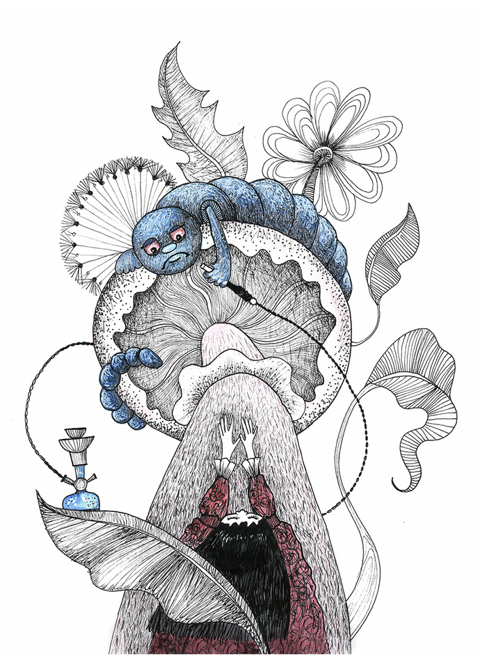 Гусеница. Алиса в стране чудес