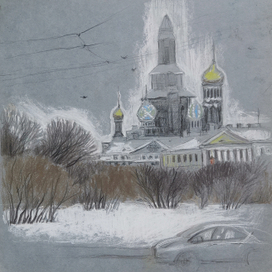 Вид на Спас на крови с Марсова поля