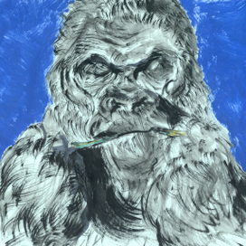 Задумчивая горилла