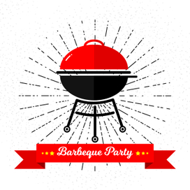 Barbeque party greeting card