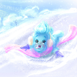 Серия иллюстраций про монстрика и друзей