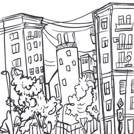 Быстрая городская зарисовка