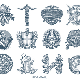 Эмблемы, гербы.