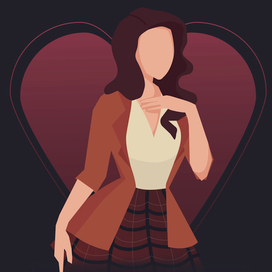 Индивидуальный постер с персонажем визуальной новеллы