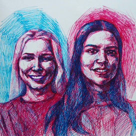 портрет подруг