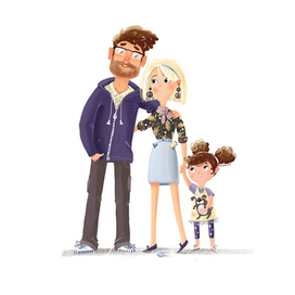 Разработка персонажей- семья