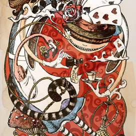 Персонаж-книга "Алиса в Стране Чудес"