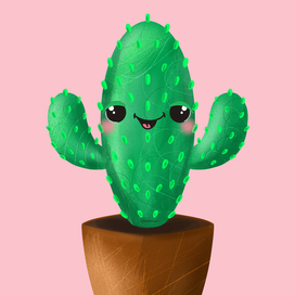 малыш кактус