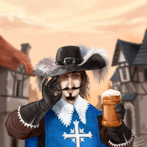 мушкетер (для пивной открывашки)