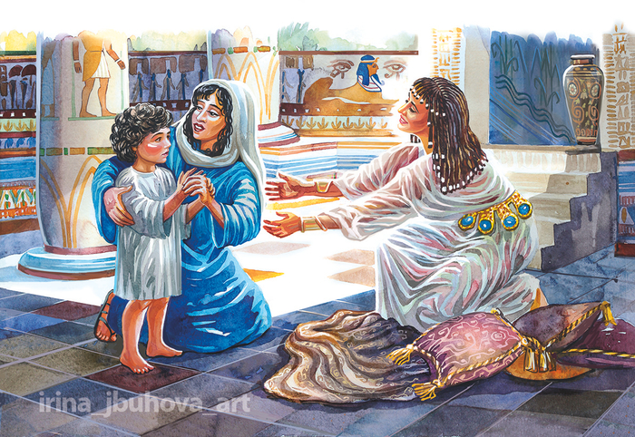 Маленький Моисей у царицы.