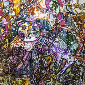 Коты на заборе.