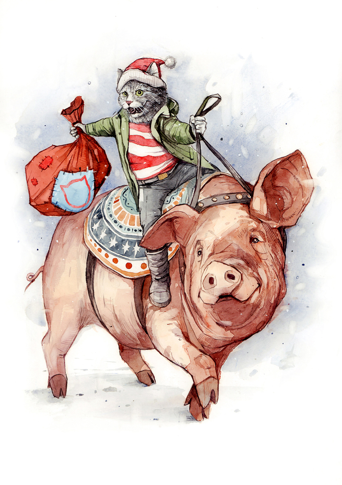 Новогодний свин