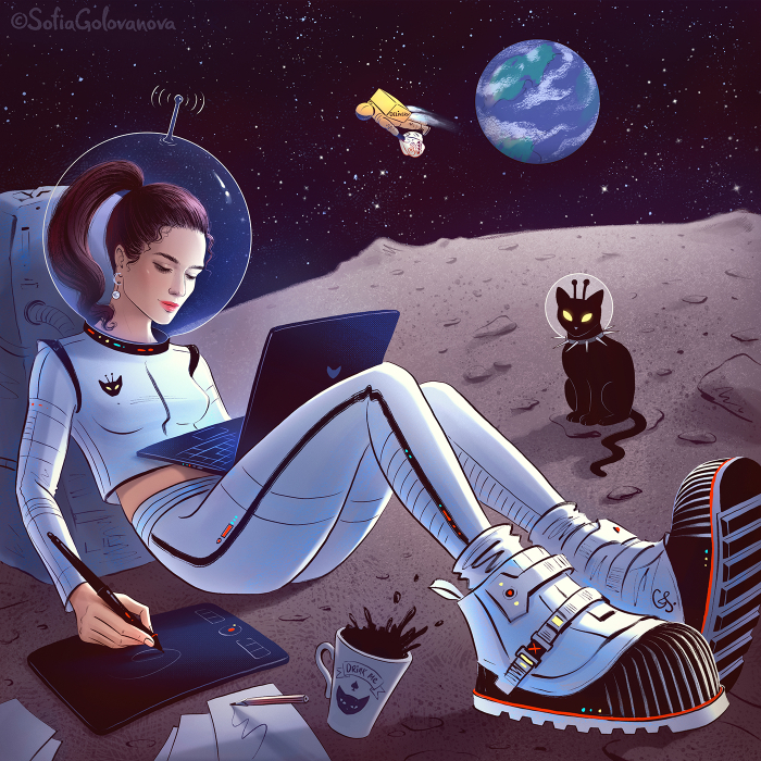 Фрилансер на луне