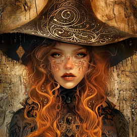 ⋆｡˚ Иллюстрация «Рыжая девушка» ˚ ✧ ˚ ⋆