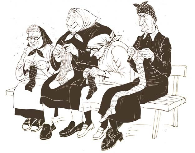 Бабушки вяжут