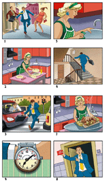 Сториборд для рекламного ролика. :)))