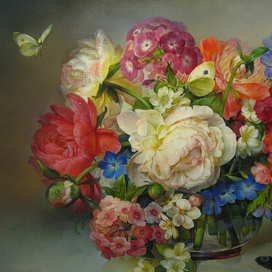 Пионы и флоксы