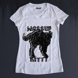 ПРИНТ ФУТБОЛКИ WASSUP KITTY