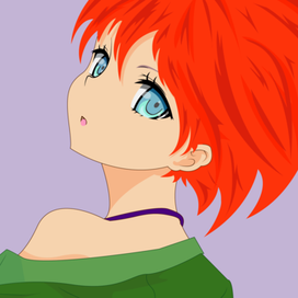 Анимэ девушка