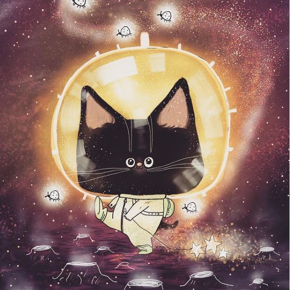 кот в космосе