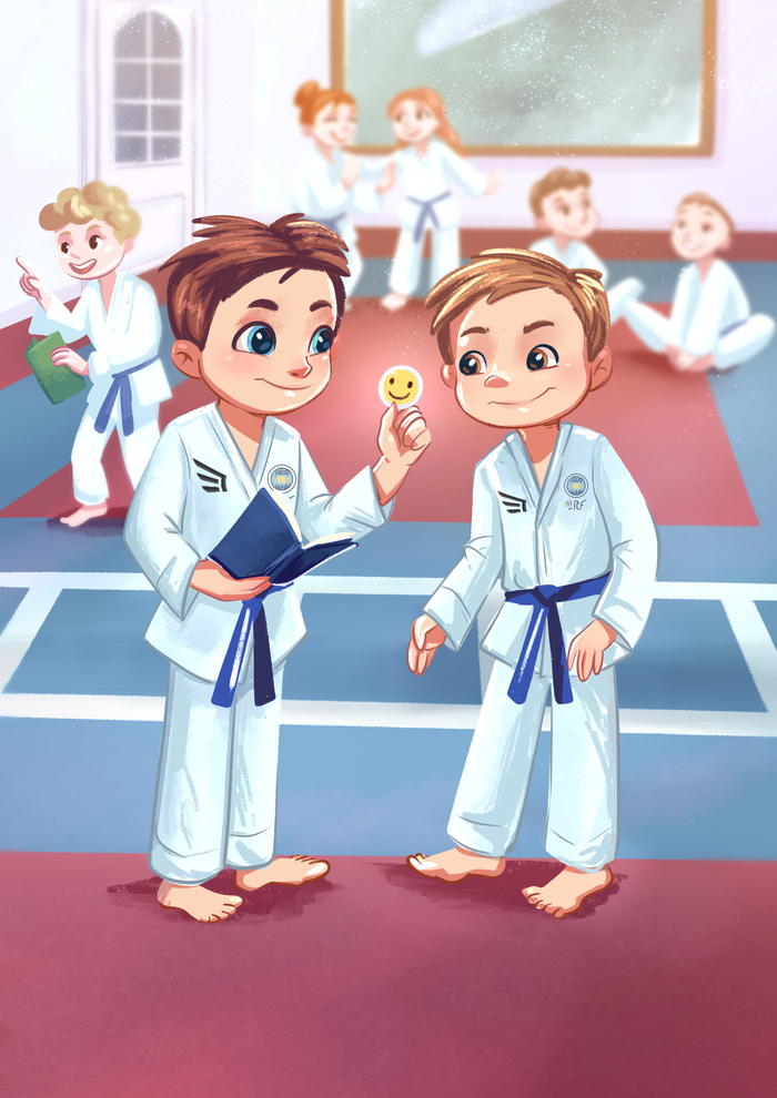 Иллюстрация для дневника спортивной школы Тхэквондо