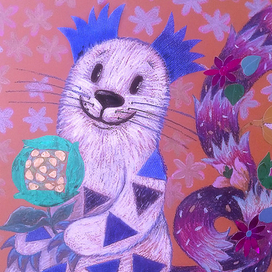 Зверушка с цветком