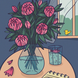 Букет пионов 