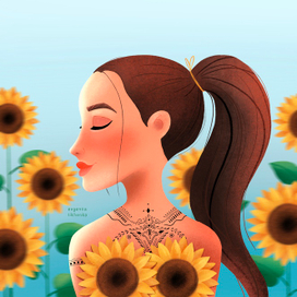 Девушка с татуировкой