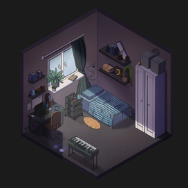 Комната в изомтерии