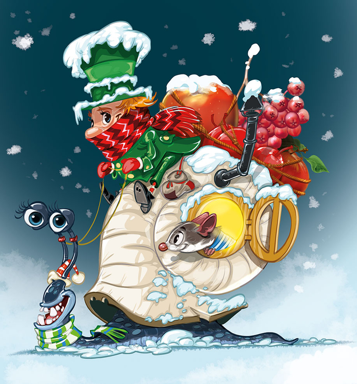 новогодняя улитка