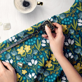 Бесшовный паттерн Mille fleurs