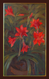 красные цветы