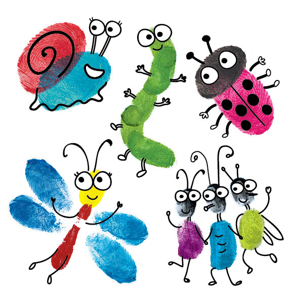 Рисунки по отпечаткам