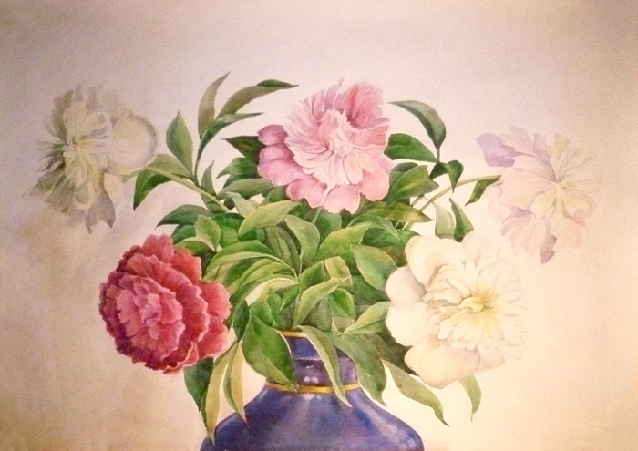 Букет из пяти пионов