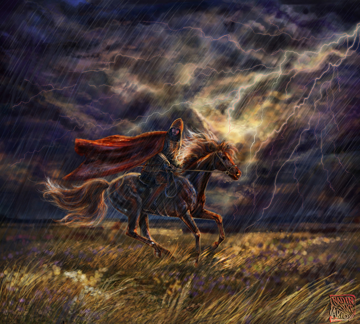 Перун.ПъснA Рунъ.Обложка для муз.диска.Всадник. ил.2