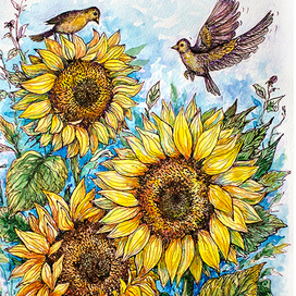 Подсолнухи