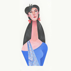 Девушка с длинной шеей