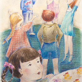 для статьи о домашнем празднике 80-х в детский журнал "Кот в мешке"