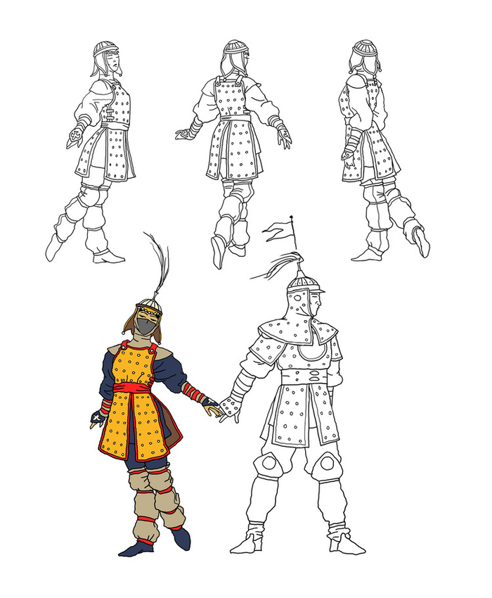 эскизы костюмов для ансамбля им. Ф. Гаскарова